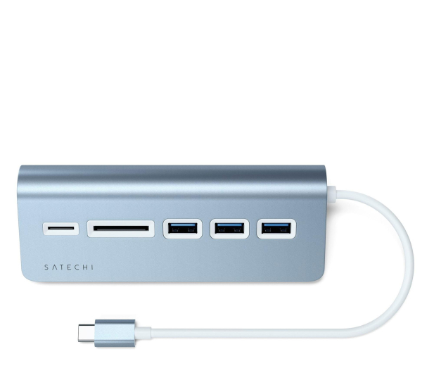 Satechi Aluminium - hub USB-C (czytnik kart micro/SD, 3x USB-A) - 1358242 - zdjęcie 2